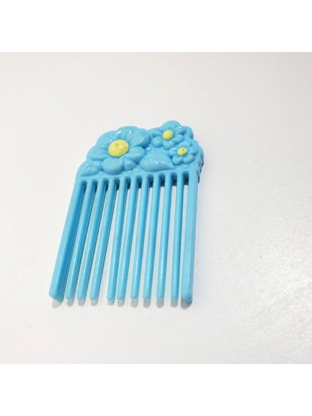 My Little Pony Lily Flutter Comb Pick G1 Blue Yellow Flowers Vintage 80s - Picture 5 of 7